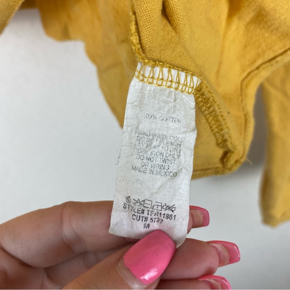 Local Lab Yellow Graphic Crop Top - Picture 7 of 8